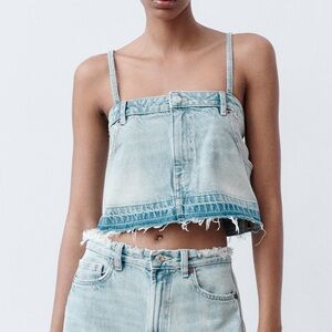 Zara denim top